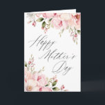 Elegant Calligraphy Pink Floral Mother's Day Card<br><div class="desc">Elegant Calligraphy Pink Floral Mother's Day Card features a beautiful calligraphy script on the front,  accented by elegant pink florals.</div>