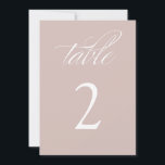 Elegant Calligraphy Pink Wedding Table Numbers<br><div class="desc">Elevate your wedding style with our Elegant Calligraphy Wedding Collection,  featuring sophisticated script and timeless design. Perfect for modern couples,  this collection includes everything from invitations to menus,  all customizable with your details. Add a touch of refined elegance to your big day with this beautifully coordinated set!</div>