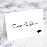 Elegant Calligraphy Pork Entree Choice Place Cards