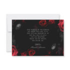 Elegant Calligraphy Red Black Floral Wedding