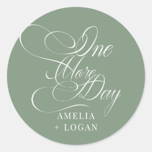 Elegant  Calligraphy  Rehearsal Dinner Classic Round Sticker