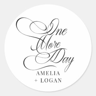 Elegant Calligraphy Rehearsal Dinner Classic Round Sticker