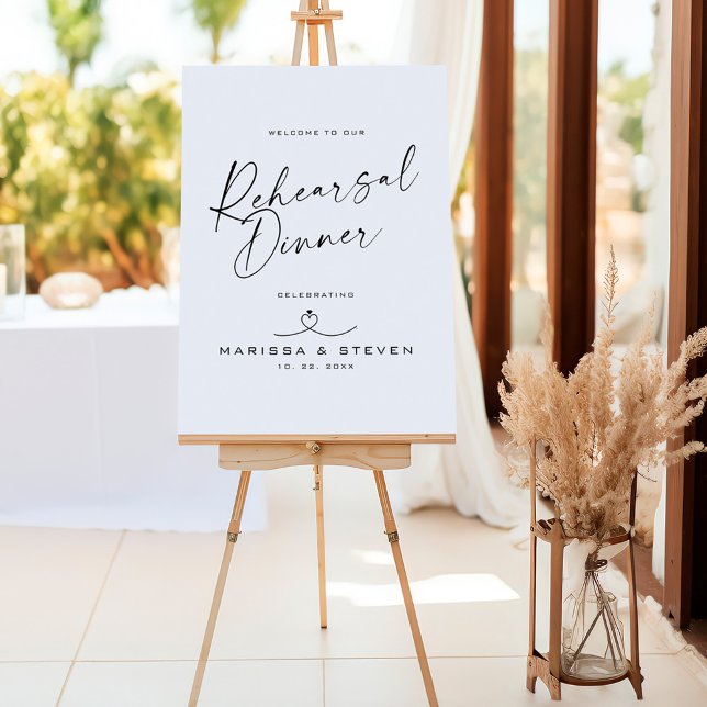 Elegant Calligraphy Rehearsal Dinner Welcome Sign (Creator Uploaded)