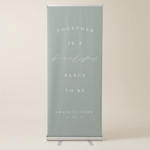 Elegant Calligraphy Retractable Wedding Banner