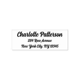 Elegant Calligraphy Return Address Self-inking Stamp
