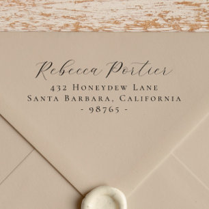 Elegant Calligraphy Return Address Self-inking Stamp