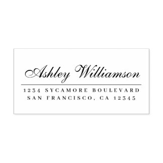 Elegant Calligraphy Return Address Self-inking Stamp