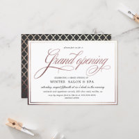 elegant calligraphy rose gold Grand Opening