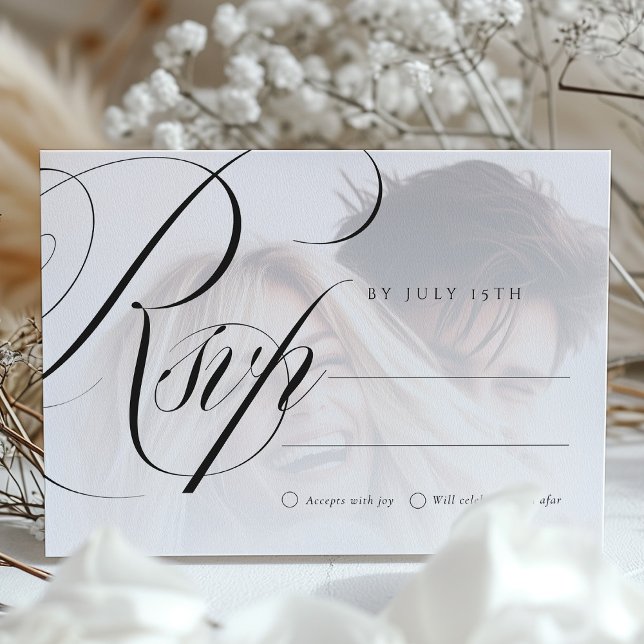 Elegant Calligraphy RSVP Card Wedding (Creator Uploaded)