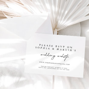Elegant Calligraphy RSVP Online Wedding Website Card