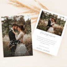 Elegant Calligraphy Rustic Photo Wedding