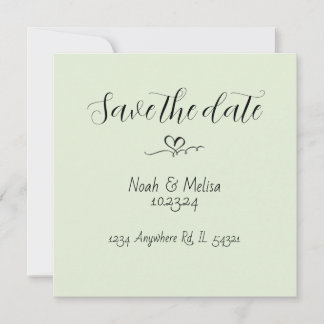 Elegant Calligraphy Save the Date Invitations