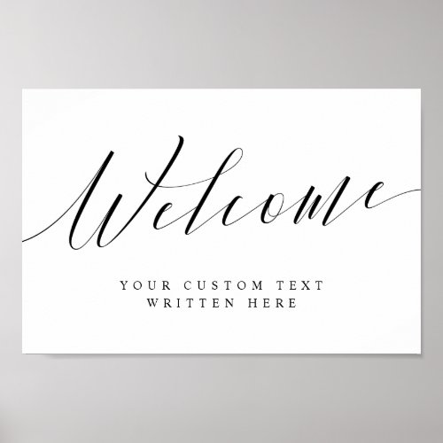 Elegant Calligraphy Script Any Event Welcome Sign