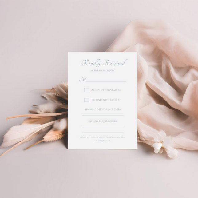 Elegant Calligraphy Script Classic Wedding RSVP Card (Creator Uploaded)