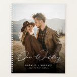 Elegant Calligraphy Script Custom Photo Wedding Planner<br><div class="desc">Introducing our Elegant Calligraphy Script Custom Photo Wedding Planner - the perfect way to keep your big day organized and stress-free! With a beautiful calligraphy script font and the ability to add your own personal photo, this planner is both elegant and unique. it's fully customizable to fit your specific needs....</div>
