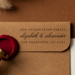 Elegant Calligraphy Script | Custom Return Address Rubber Stamp<br><div class="desc">Create your own Elegant Calligraphy Script | Custom Return Address rubber stamps using these templates by Cali Graphics. This elegant design features your name or names in a calligraphy script font with your return address above and below in a classic typography layout.</div>