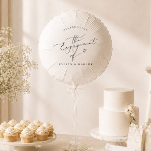 Elegant Calligraphy Script Engagement Party Balloon