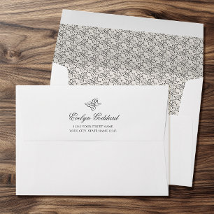 Elegant Calligraphy Script Flourish Professional Envelope
