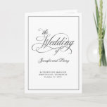 Elegant Calligraphy Script Folded Wedding Program<br><div class="desc">Create a customized folded wedding program using this template design featuring lovely calligraphy script text highlighting the front of the program with special text template to personalize with your detailed information. You can add or remove lines of text as needed to accommodate your desired text. Edit the text template with...</div>