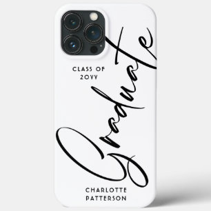 Elegant Calligraphy Script Graduation Graduate iPhone 13 Pro Max Case