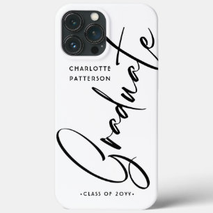 Elegant Calligraphy Script Graduation Graduate iPhone 13 Pro Max Case