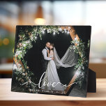 Elegant Calligraphy Script Love Wedding Photo Plaque<br><div class="desc">Love Elegant Calligraphy Script Wedding Photo Plaque</div>