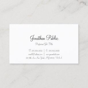 Elegant Calligraphy Script Minimalist Template Business Card