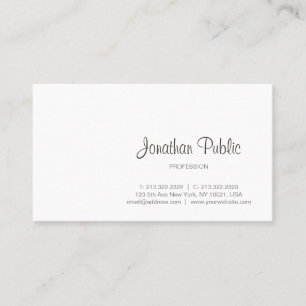 Elegant Calligraphy Script Modern Professional Business Card