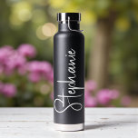Elegant Calligraphy Script Personalized Name Water Bottle<br><div class="desc">Elegant Calligraphy Script Personalized Name Water Bottle features your custom name in elegant calligraphy script. Perfect as personalized gifts for family and friends for Christmas and birthdays or as favors for weddings and events. Add a personalized touch to custom corporate gifts and more. Designed by ©2025 Evco Studio www.zazzle.com/store/evcostudio</div>