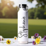 Elegant Calligraphy Script Personalized Name Water Bottle<br><div class="desc">Elegant Calligraphy Script Personalized Name Water Bottle features your custom name in elegant calligraphy script. Perfect as personalized gifts for family and friends for Christmas and birthdays or as favors for weddings and events. Add a personalized touch to custom corporate gifts and more. Designed by ©2025 Evco Studio www.zazzle.com/store/evcostudio</div>