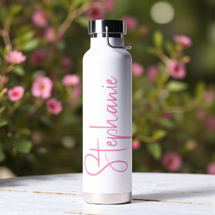 Elegant Calligraphy Script Personalized Name Water Bottle