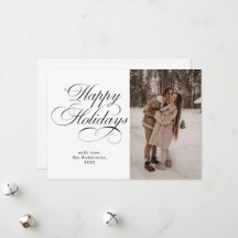 Elegant Calligraphy Script Photo Collage Christmas