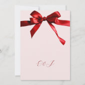 Elegant calligraphy script red bow pink wedding | Zazzle