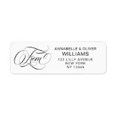 Elegant Calligraphy Script Return Address Labels | Zazzle