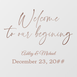 Elegant Calligraphy Script Simple Bohemian Modern Window Cling