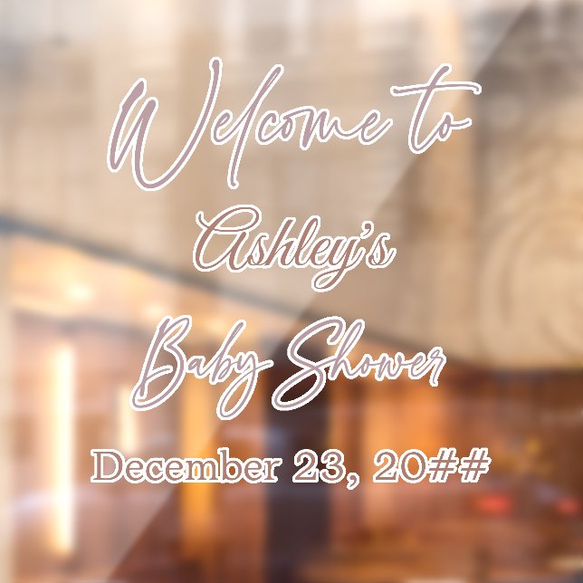 Elegant Calligraphy Script Simple Bohemian Modern  Window Cling (Sheet 2)