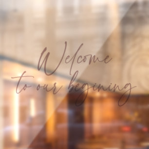 Elegant Calligraphy Script Vintage Bohemian Modern Window Cling