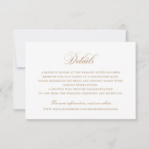 Elegant Calligraphy Script Wedding Details Insert Invitation