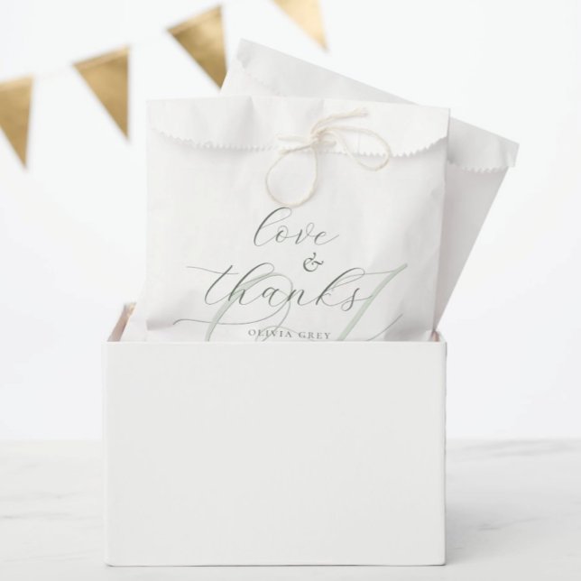 Elegant Calligraphy Script Wedding Favor Bag (Creator Uploaded)