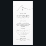 Elegant Calligraphy Script Wedding Menu Cards<br><div class="desc">The Valentina Collection features an elegant handwritten calligraphy script font and classic minimalist design. The timeless look will add the perfect touch to any wedding theme or color scheme. Shop the entire collection for a cohesive aesthetic.</div>