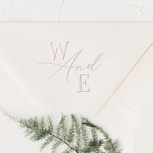 Elegant Calligraphy Script Wedding Monogram Embosser