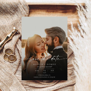 Elegant Calligraphy Script Wedding Monogram Save The Date