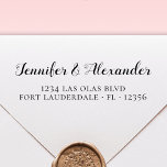 Elegant Calligraphy Script Wedding Return Address  Self-inking Stamp<br><div class="desc">Modern Elegant Calligraphy Bold Hand Lettered Brush Script Wedding Invitation Return Address Self Inking Stamp. These couple address stamps featuring your name in a pretty handwritten style cursive font typography and return address info easy to personalize them. Save time and add style to your wedding Save the dates Bridal Shower,...</div>