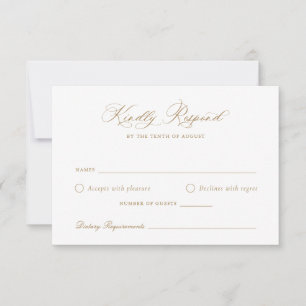 Elegant Calligraphy Script Wedding RSVP Card