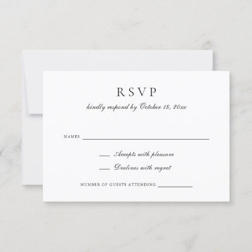 Elegant Calligraphy Script Wedding RSVP Invitation