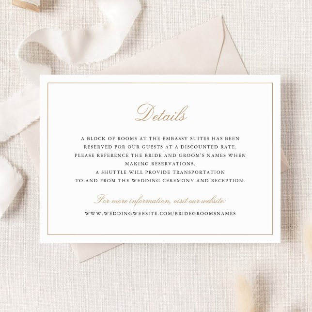 Elegant Calligraphy Script Wedding Simple Details Invitation (Creator Uploaded)