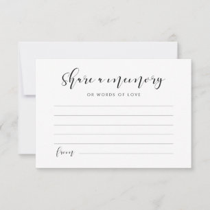 Elegant calligraphy Share a memory Note Card