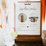 Elegant Calligraphy Signature Drinks Pet Wedding Foam Board<br><div class="desc">This elegant calligraphy wedding pet signature drinks sign is perfect for a modern or minimalist wedding. The design features elegant yet rustic typography with a welcome on the front and add your pets photos to the sign to personalise. For more wedding invitation wording options, please see the complete elegant calligraphy...</div>