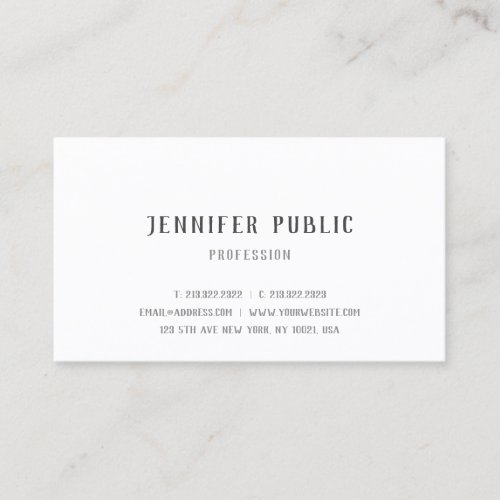 Elegant Calligraphy Simple Professional Template Business Card