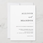 Elegant Calligraphy Simple Wedding Invitation (Front)